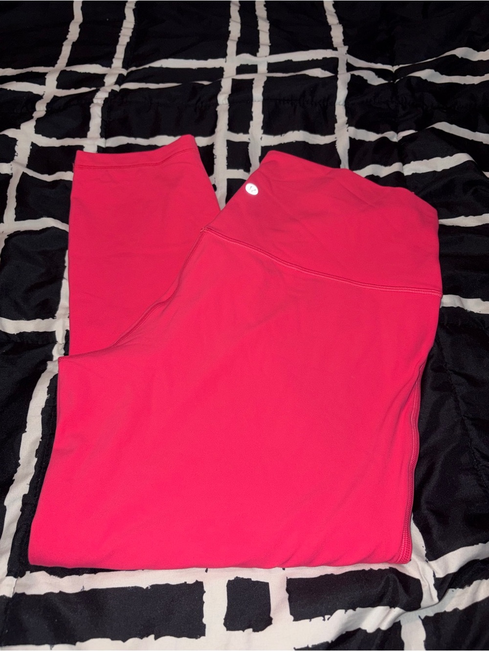 NWOT Lululemon double align Bright Pink Active Leggings size 14